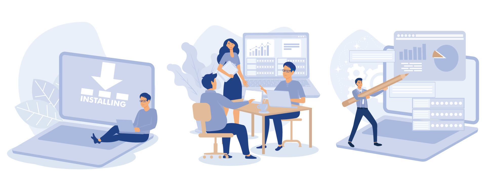 Software products concept, Operating system installation and update ...