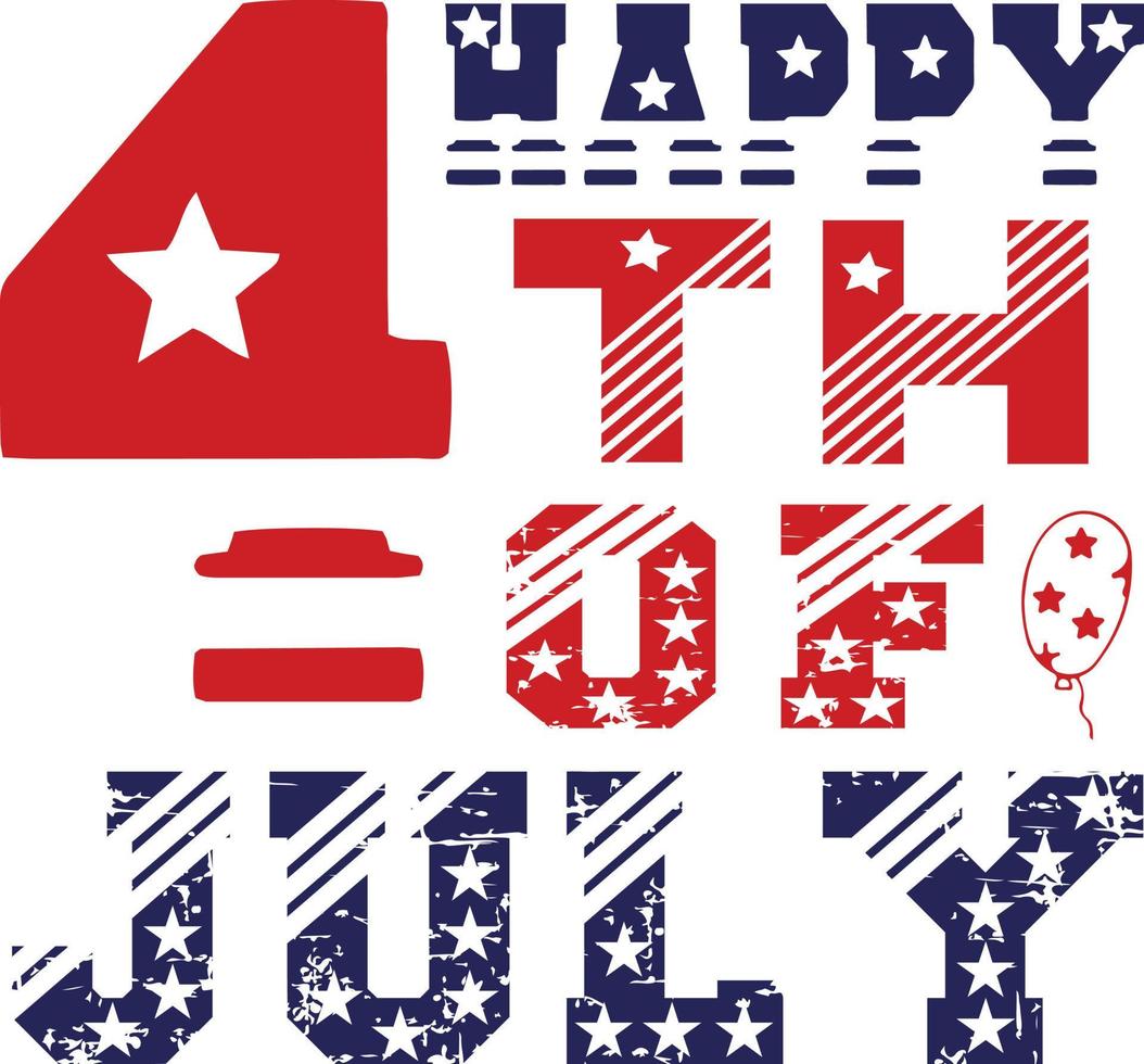 Happy 4rth of July t-shirt design vector