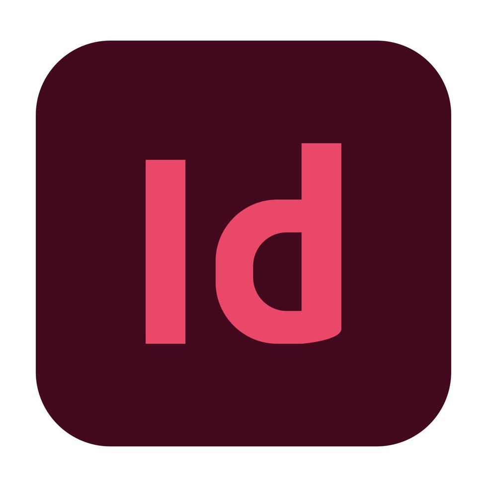 logotipo de adobe indesign vector