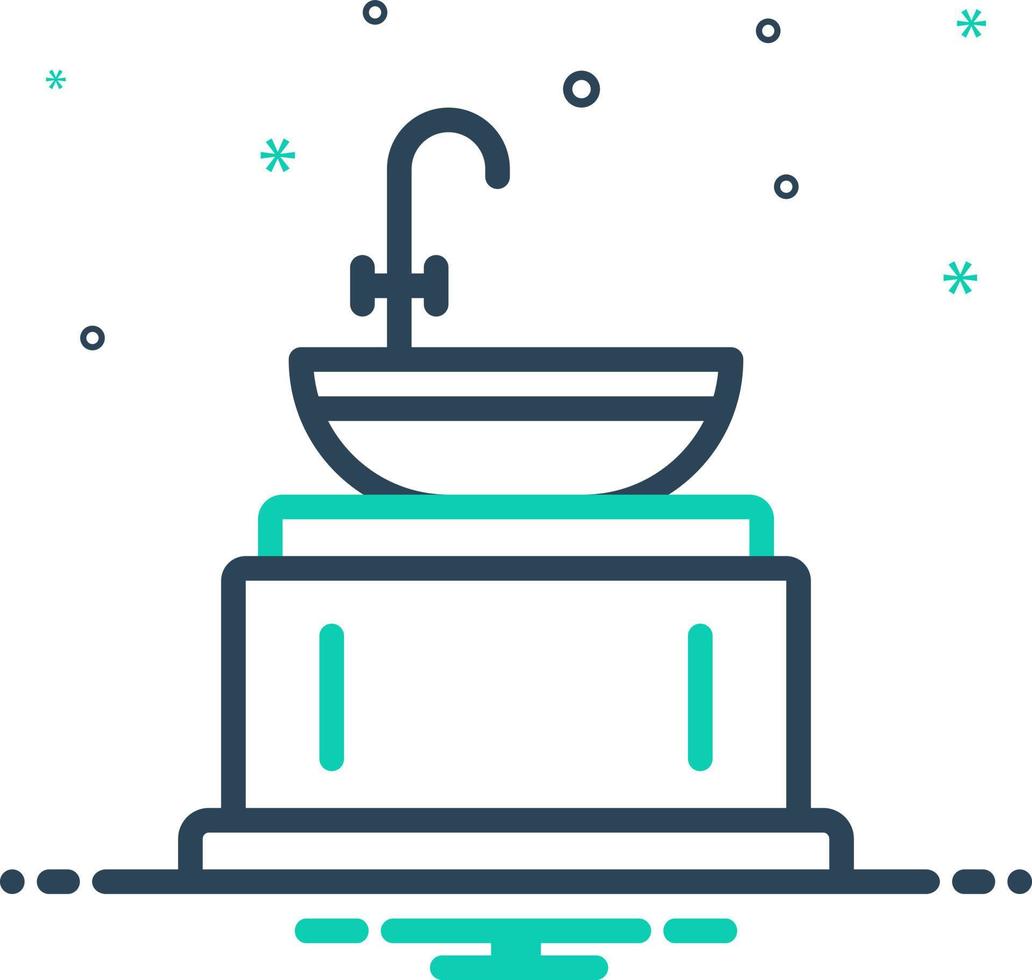 mix icon for basin vector