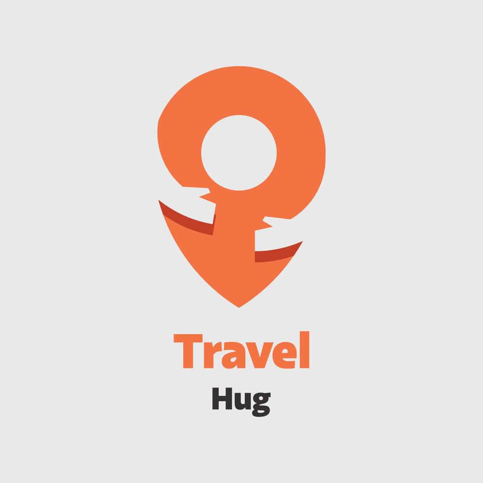 viaje abrazo logo vector