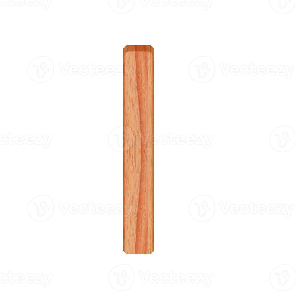 alphabet small wooden vintage. lowercase letter  pattern beautiful 3d isolated on white background design consonant i photo