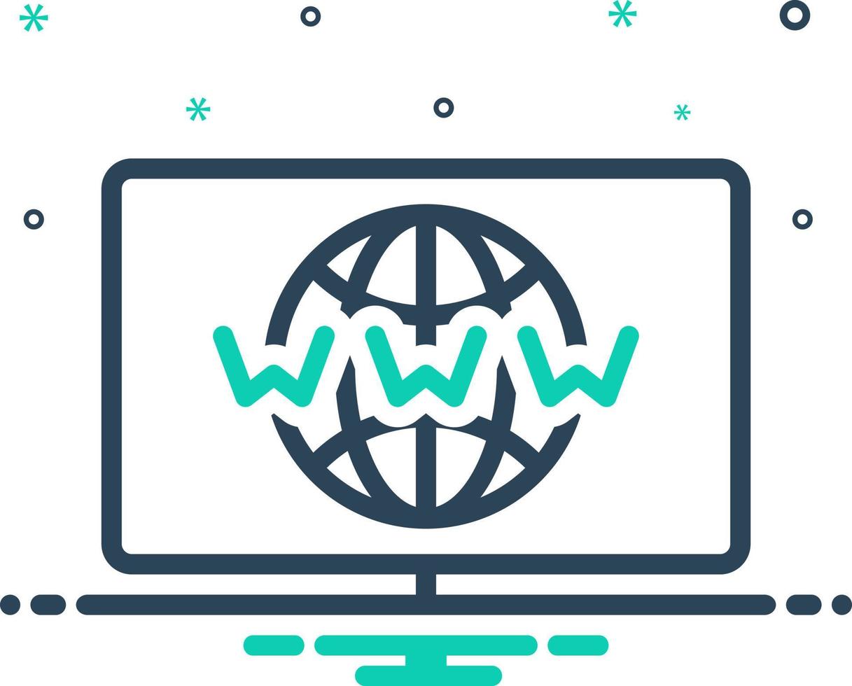 mix icon for www vector