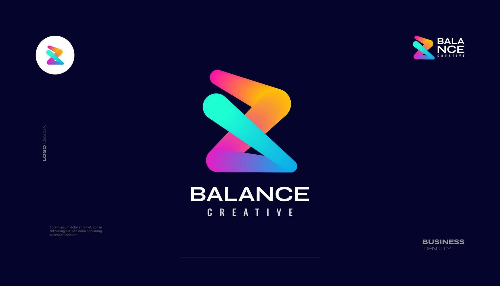 Creative and Vibrant Letter B Logo Design with Colorful Gradient Concept. B Logo with Blend Style for Business and Technology Brand Identity vector