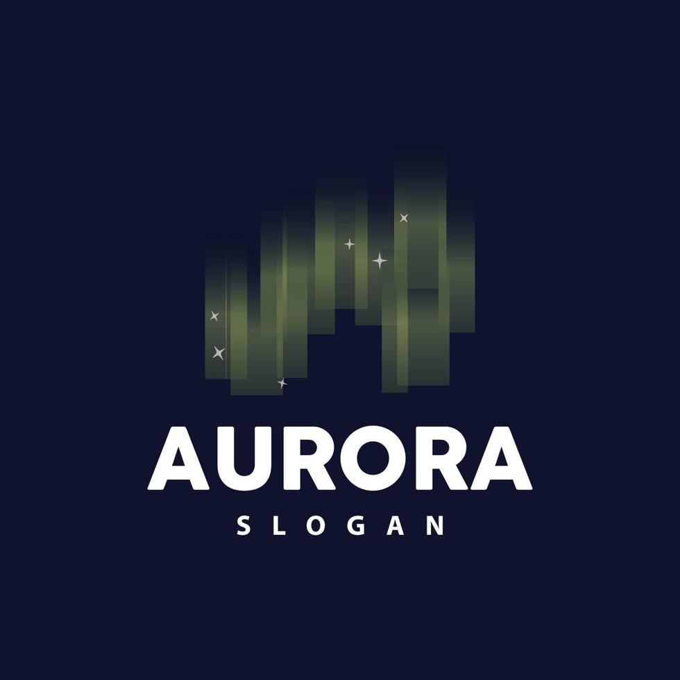 Aurora logo, ligero ola vector, naturaleza paisaje diseño, producto marca modelo ilustración icono vector