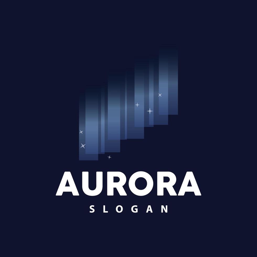 Aurora logo, ligero ola vector, naturaleza paisaje diseño, producto marca modelo ilustración icono vector