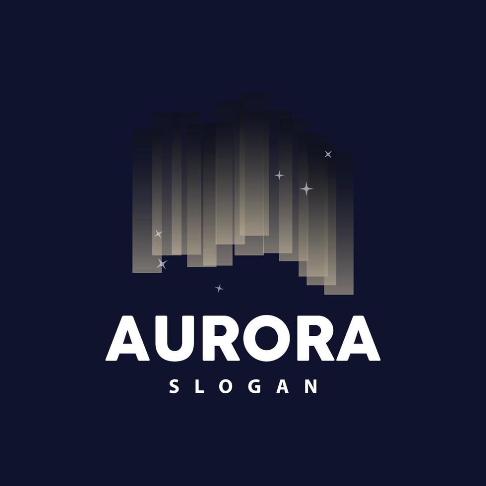 Aurora logo, ligero ola vector, naturaleza paisaje diseño, producto marca modelo ilustración icono vector