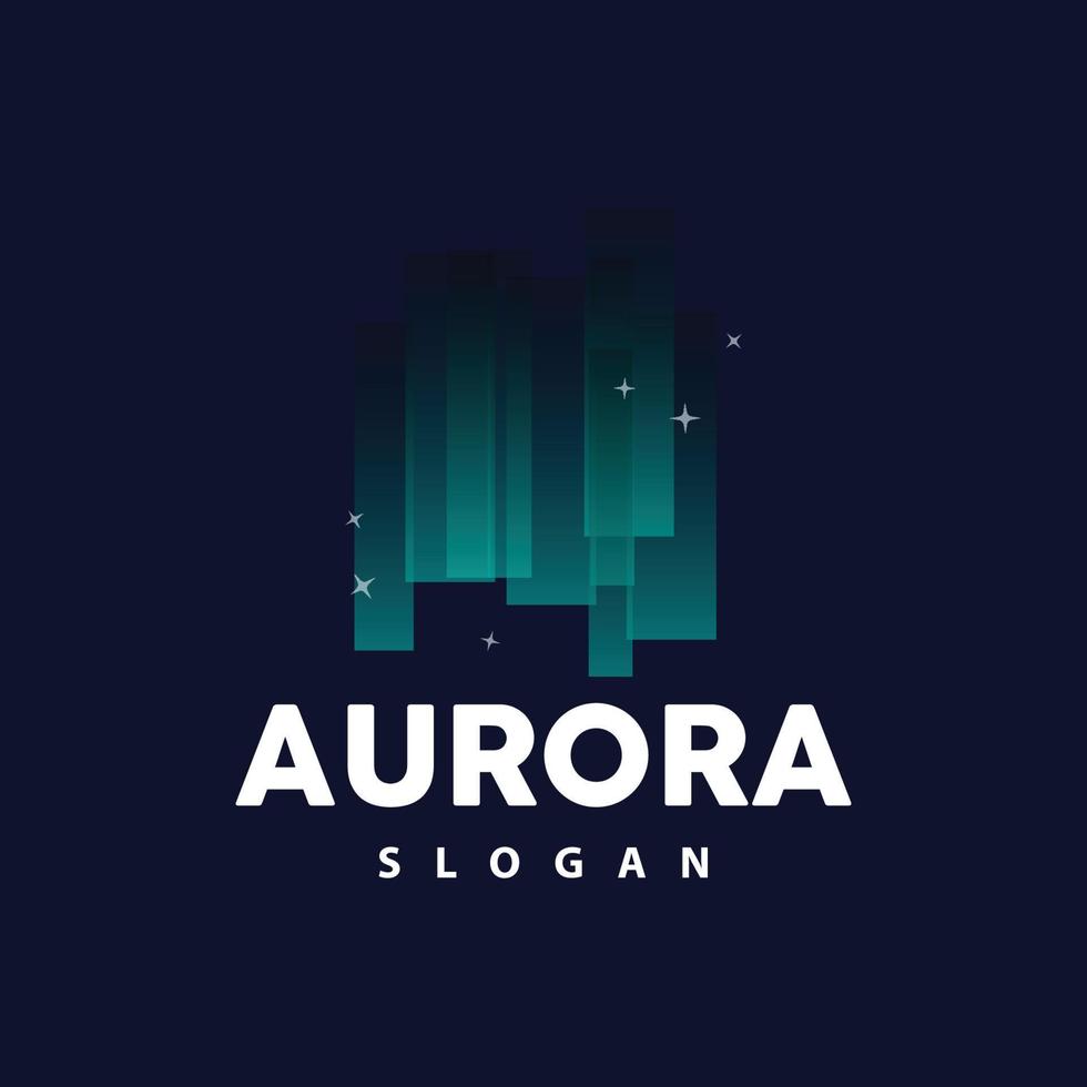 Aurora logo, ligero ola vector, naturaleza paisaje diseño, producto marca modelo ilustración icono vector