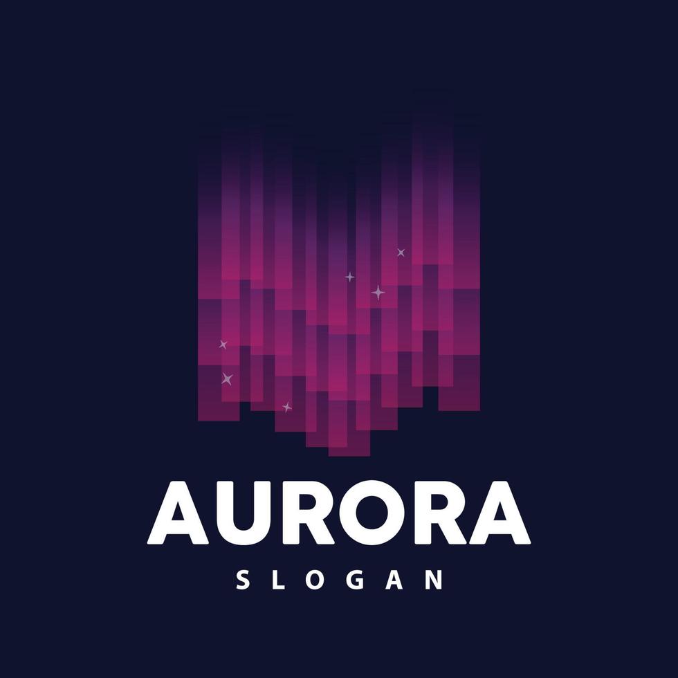 Aurora logo, ligero ola vector, naturaleza paisaje diseño, producto marca modelo ilustración icono vector