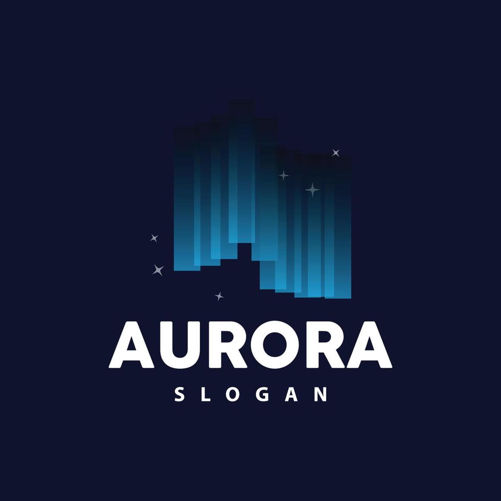 Aurora logo, ligero ola vector, naturaleza paisaje diseño, producto marca modelo ilustración icono vector