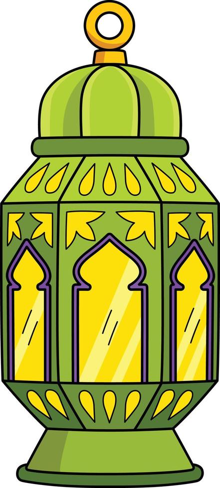Ramadan Lantern Cartoon Colored Clipart vector