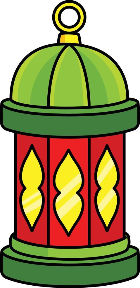 Ramadan Lantern Cartoon Colored Clipart vector