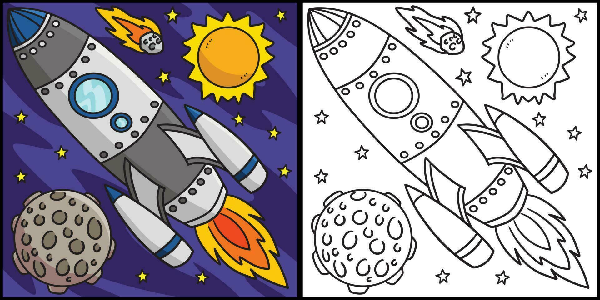 Space Shuttle Coloring Page Colored Illustration 21964602 Vector Art At space-shuttle-coloring-page-colored-illustration-21964602-vector-art-at