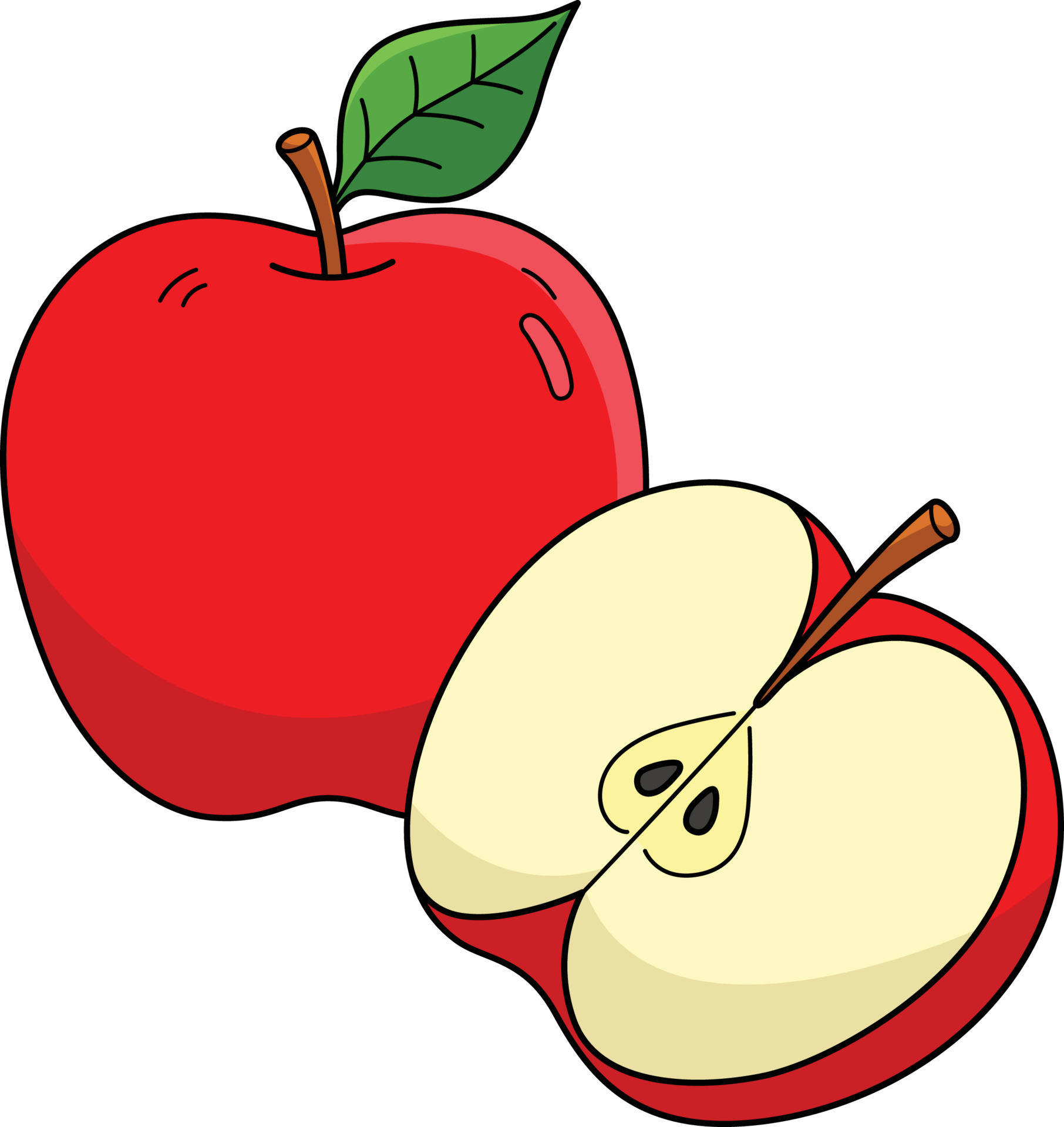 apple clip art cartoon