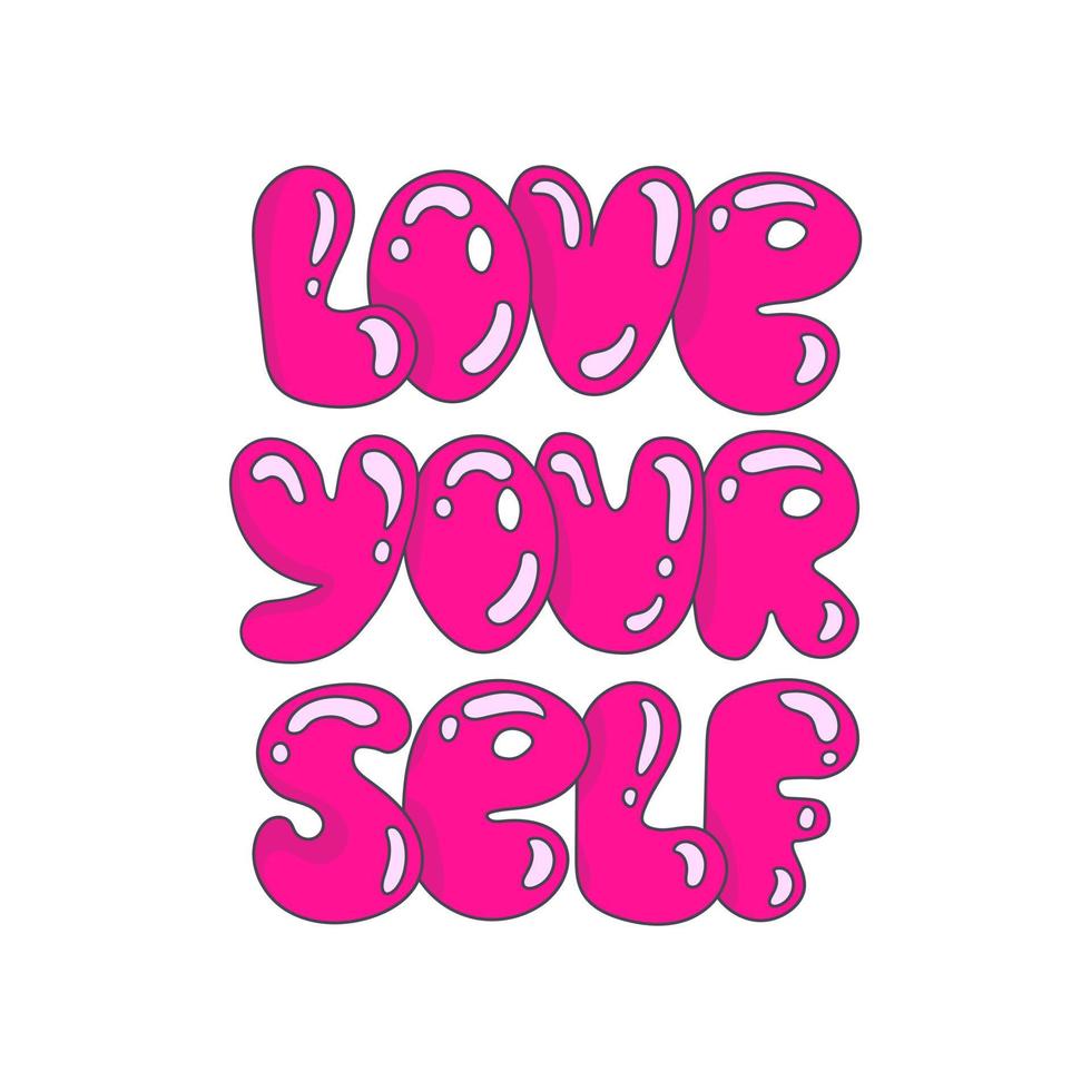 Love yourself graffiti vector