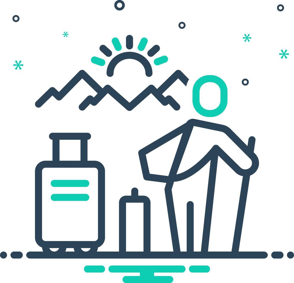 mix icon for tourist vector