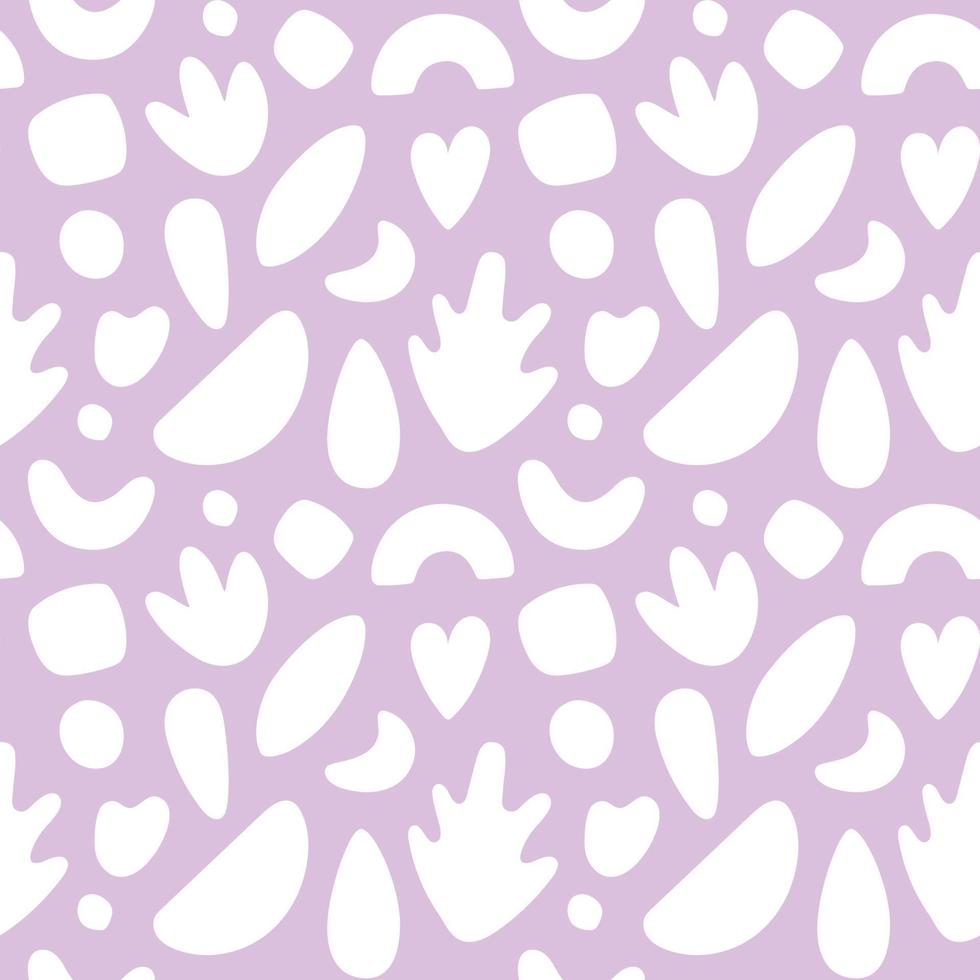 Abstract geometric shapes seamless patterns. Vector Hand drawn various shapes and doodle objects. Abstract contemporary modern style. Trendy illustration. Stamp texture.