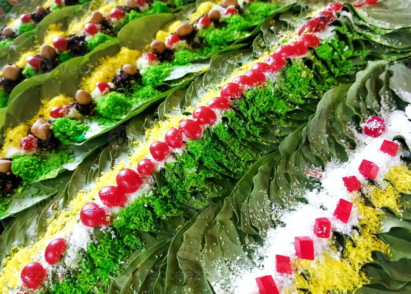 Banarasi pan, betel nut garnished with all indian banarasi ingredients for sale. photo