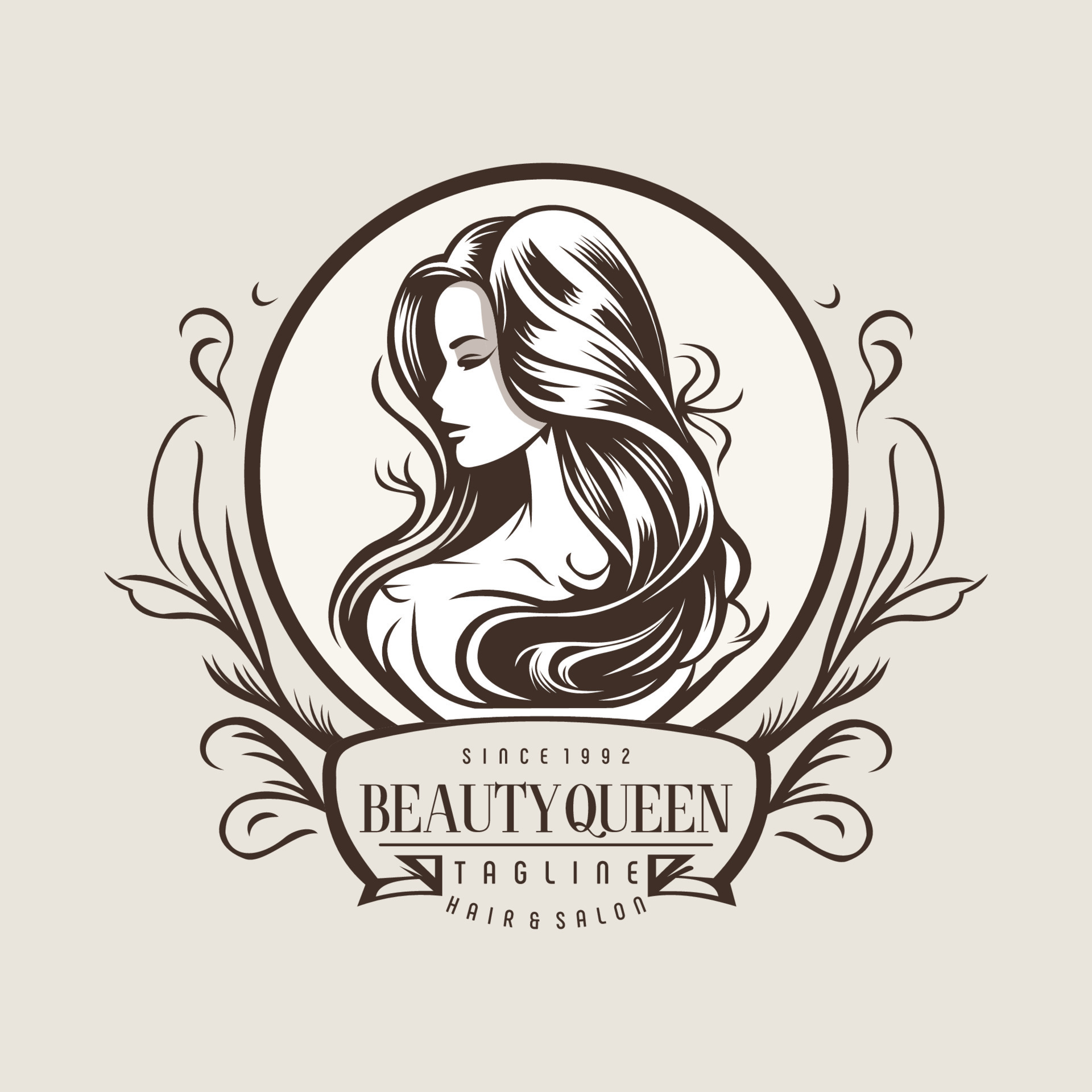 Beauty Logo With White Background Beauty Salon Cosmetics Spa Hair