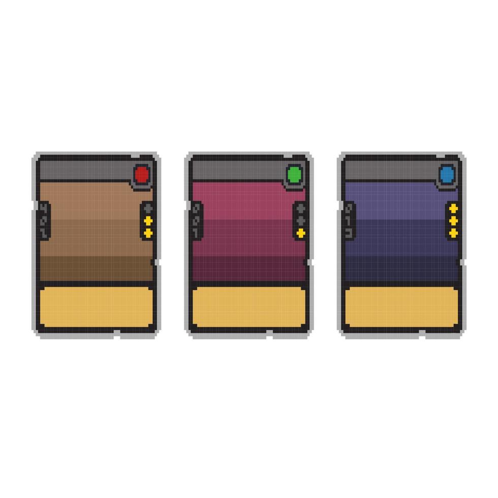 card game set in pixel art style vector