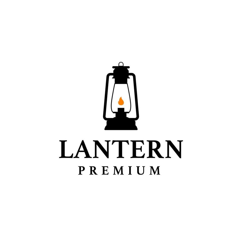 Vector lantern classic lamp logo design concept illustration idea