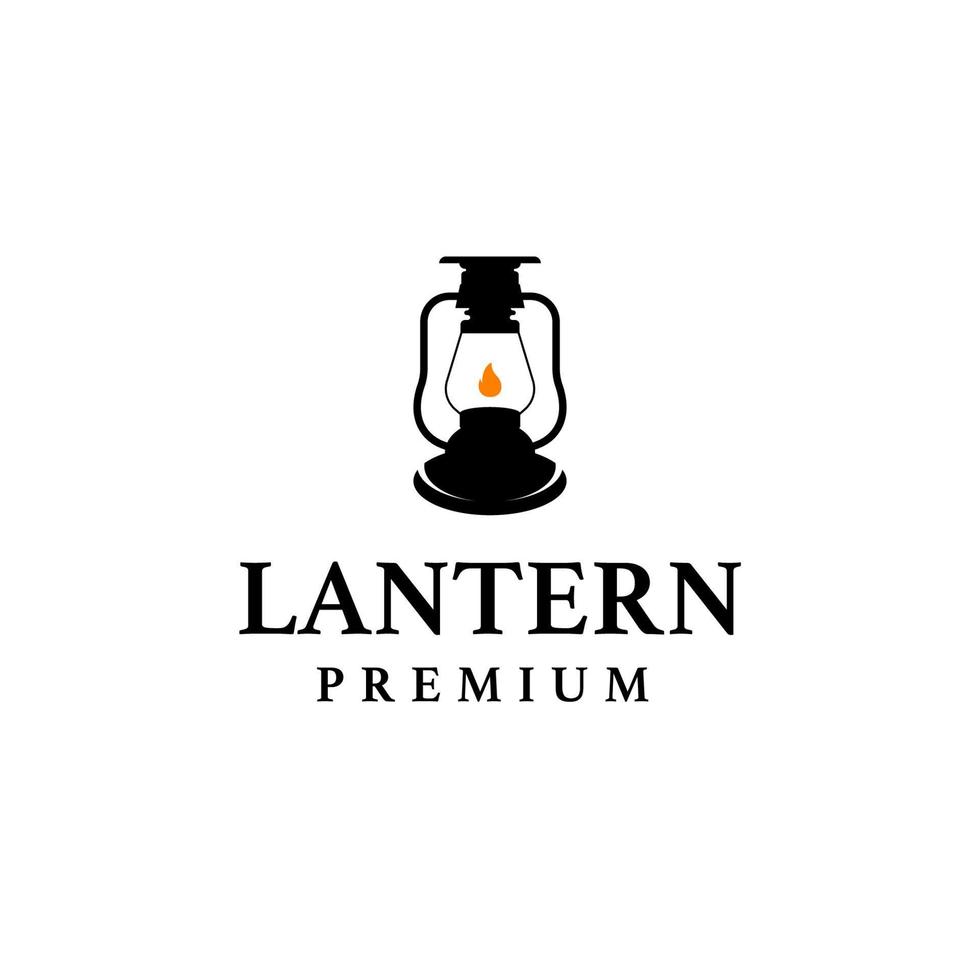 Vector lantern classic lamp logo design concept illustration idea