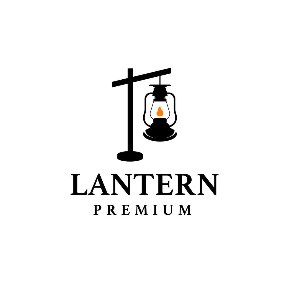 Vector lantern classic lamp logo design concept illustration idea