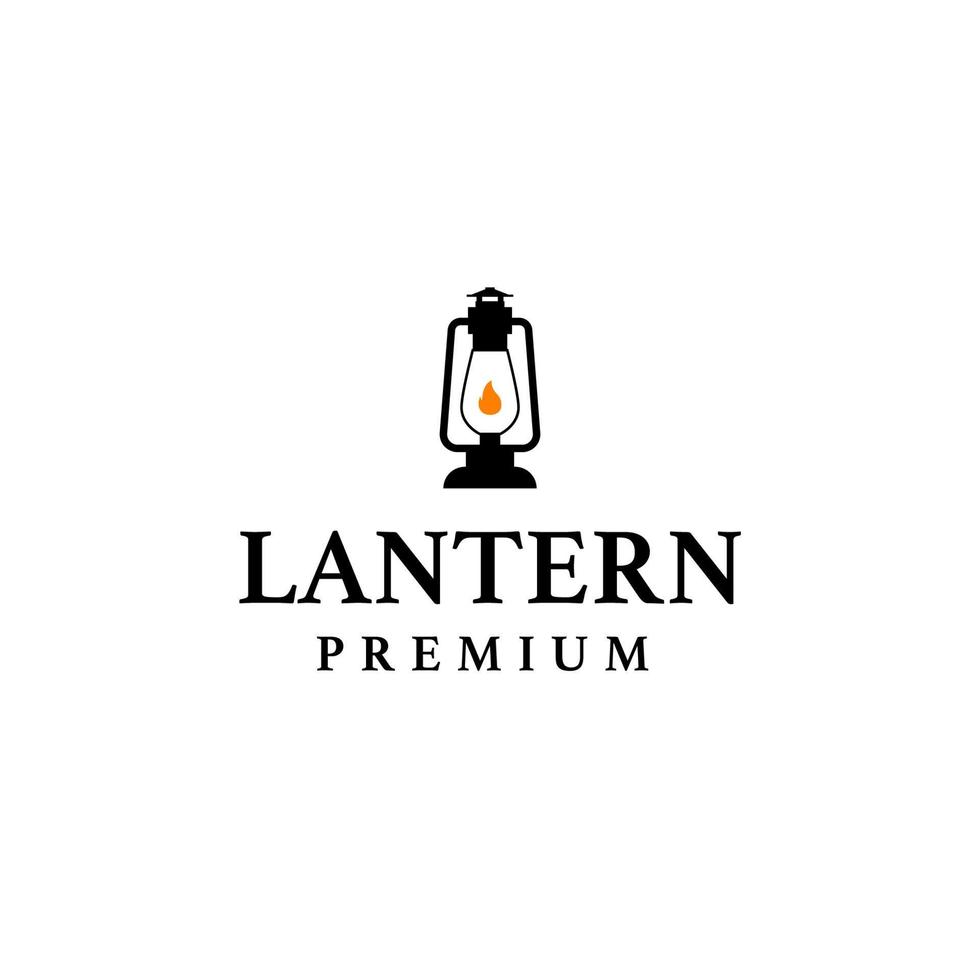 Vector lantern classic lamp logo design concept illustration idea