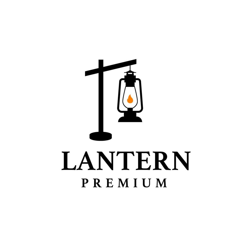 Vector lantern classic lamp logo design concept illustration idea