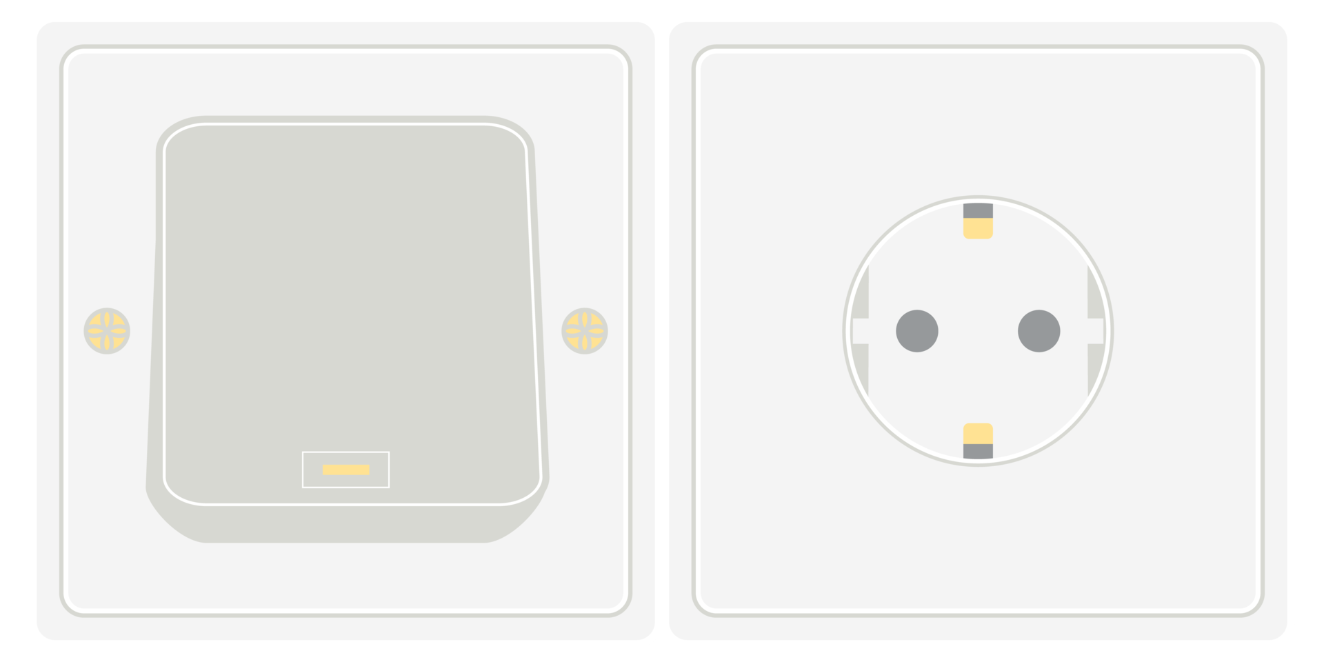 Double Switch and Receptacle Socket Electrical Tool Equipment 21966877 PNG