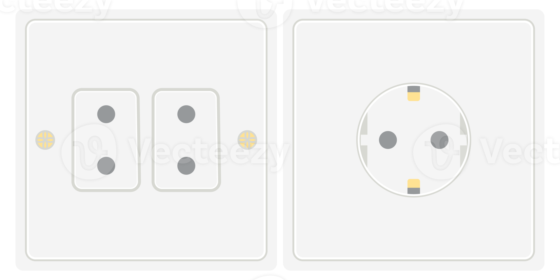 Double Switch and Receptacle Socket Electrical Tool Equipment png