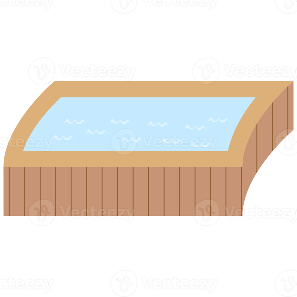 Wooden Hot tub Swimming Pool Summer Swim Area Collection png
