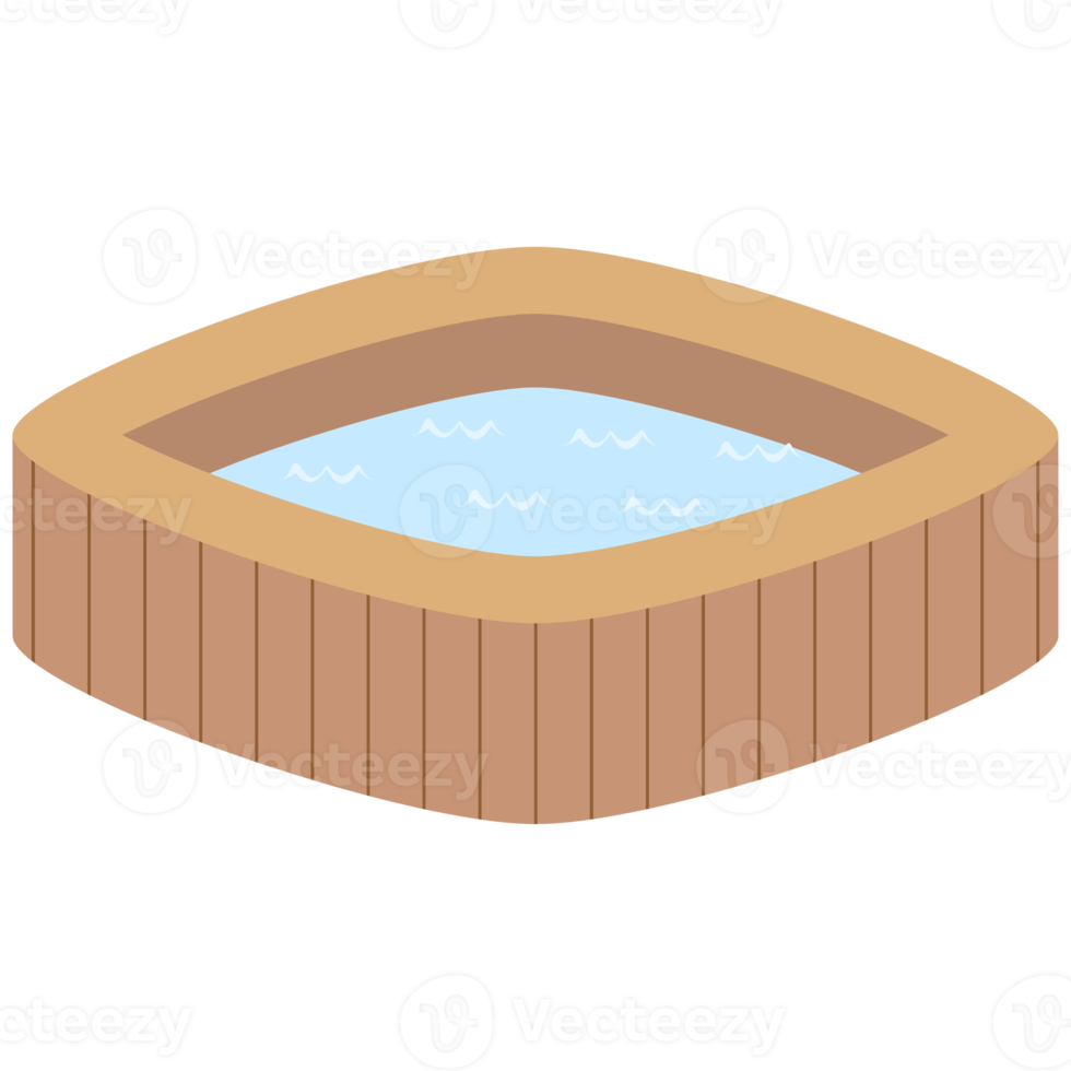 Wooden Hot tub Swimming Pool Summer Swim Area Collection png