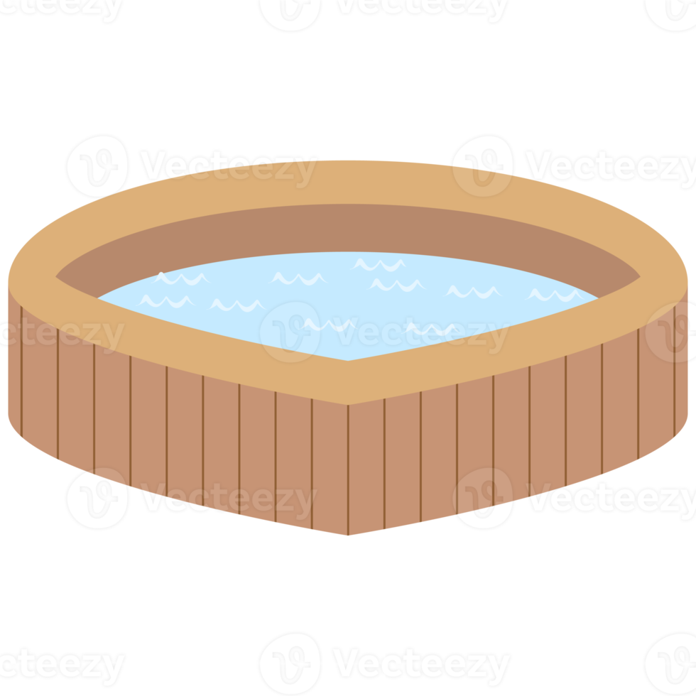 Wooden Hot tub Swimming Pool Summer Swim Area Collection png