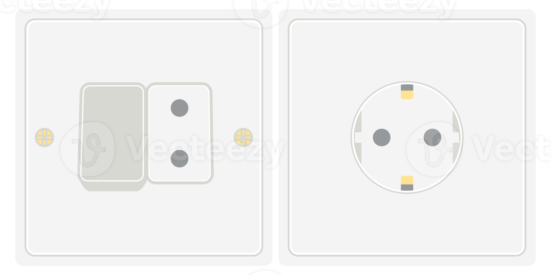 Double Switch and Receptacle Socket Electrical Tool Equipment png