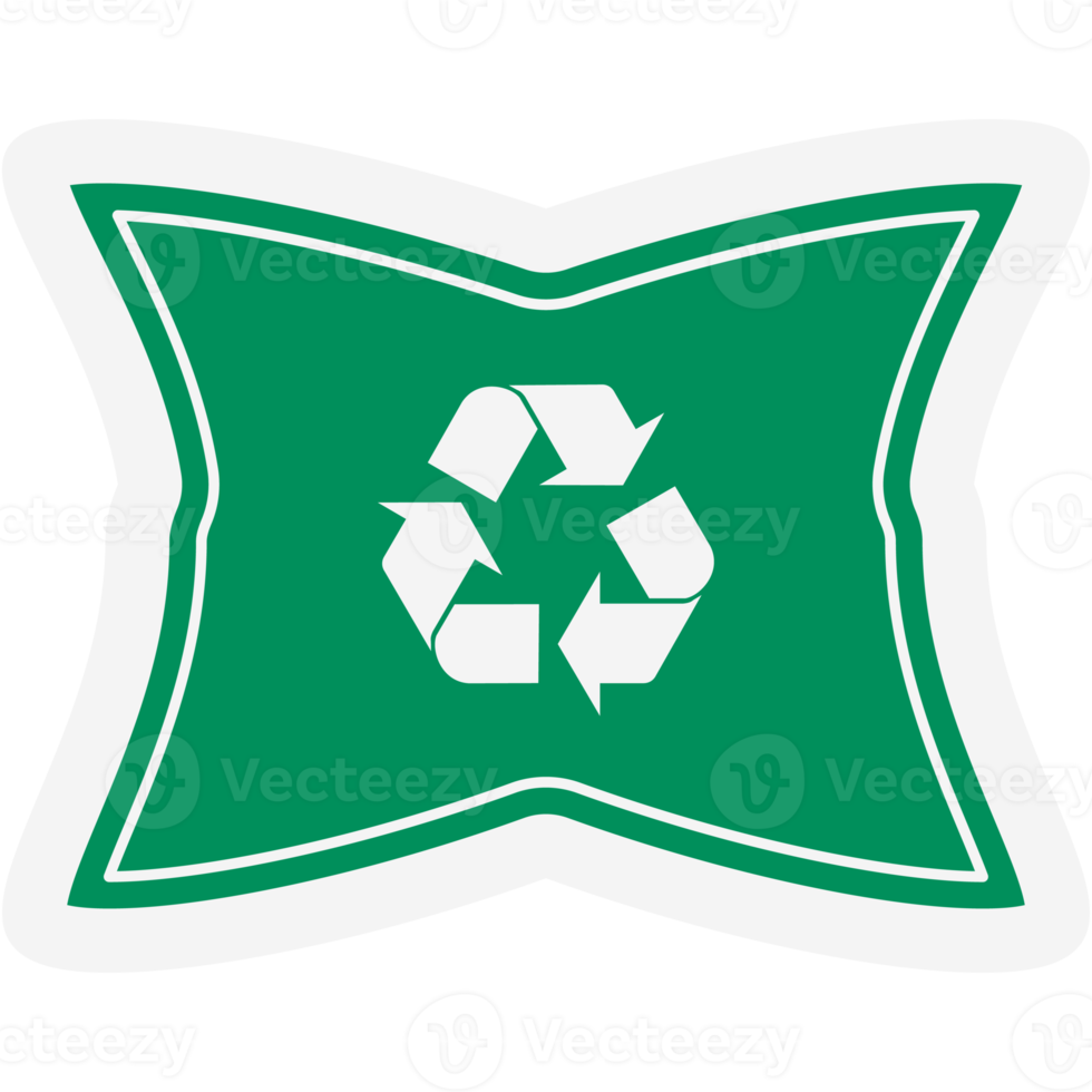 Sticker Recycle Material Recycling Life Zero Waste Lifestyle png