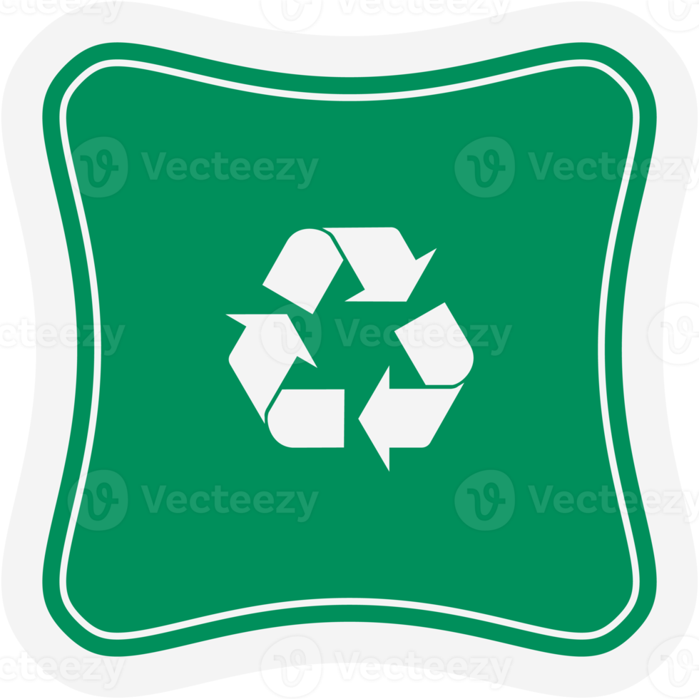 Sticker Recycle Material Recycling Life Zero Waste Lifestyle png