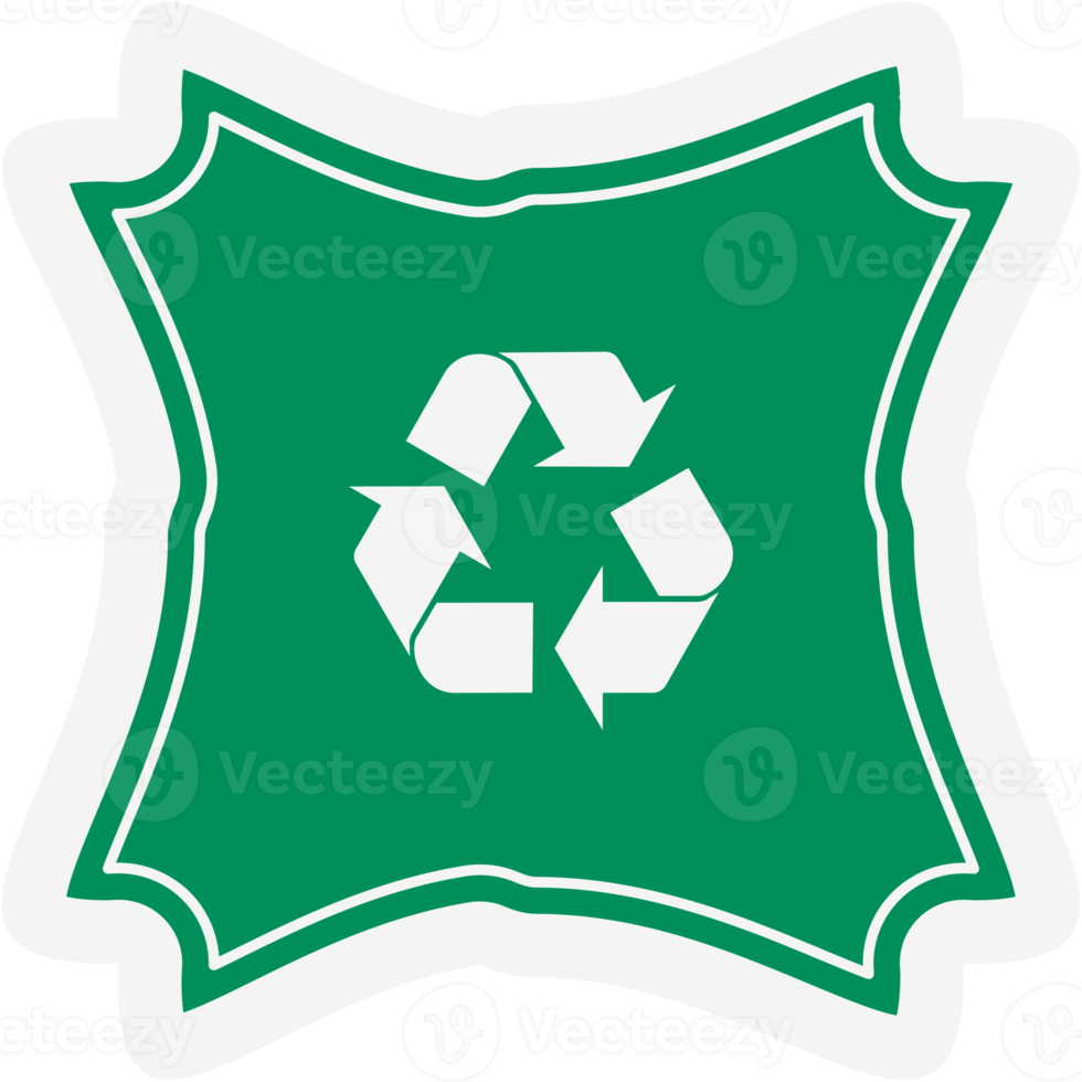 Sticker Recycle Material Recycling Life Zero Waste Lifestyle png