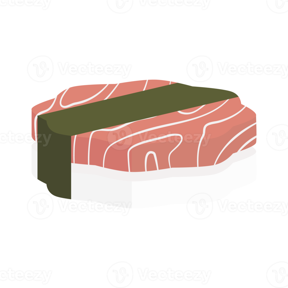 Tuna Meat Slice Sushi Rice Nori Seaweed Food png