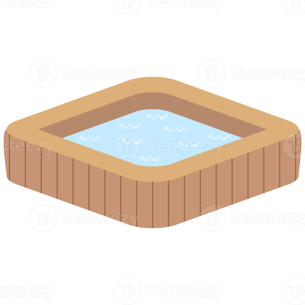 Wooden Hot tub Swimming Pool Summer Swim Area Collection png