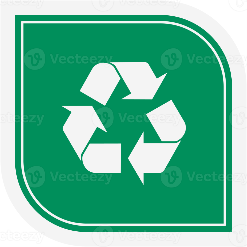 Sticker Recycle Material Recycling Life Zero Waste Lifestyle png