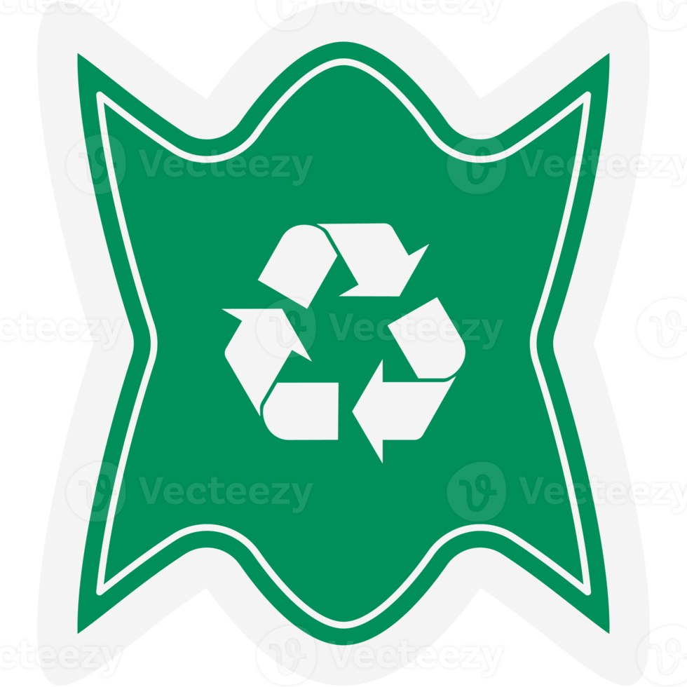 Sticker Recycle Material Recycling Life Zero Waste Lifestyle png