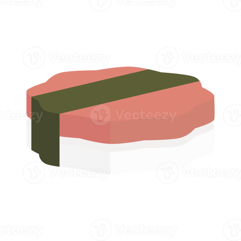 Tuna Meat Slice Sushi Rice Nori Seaweed Food png