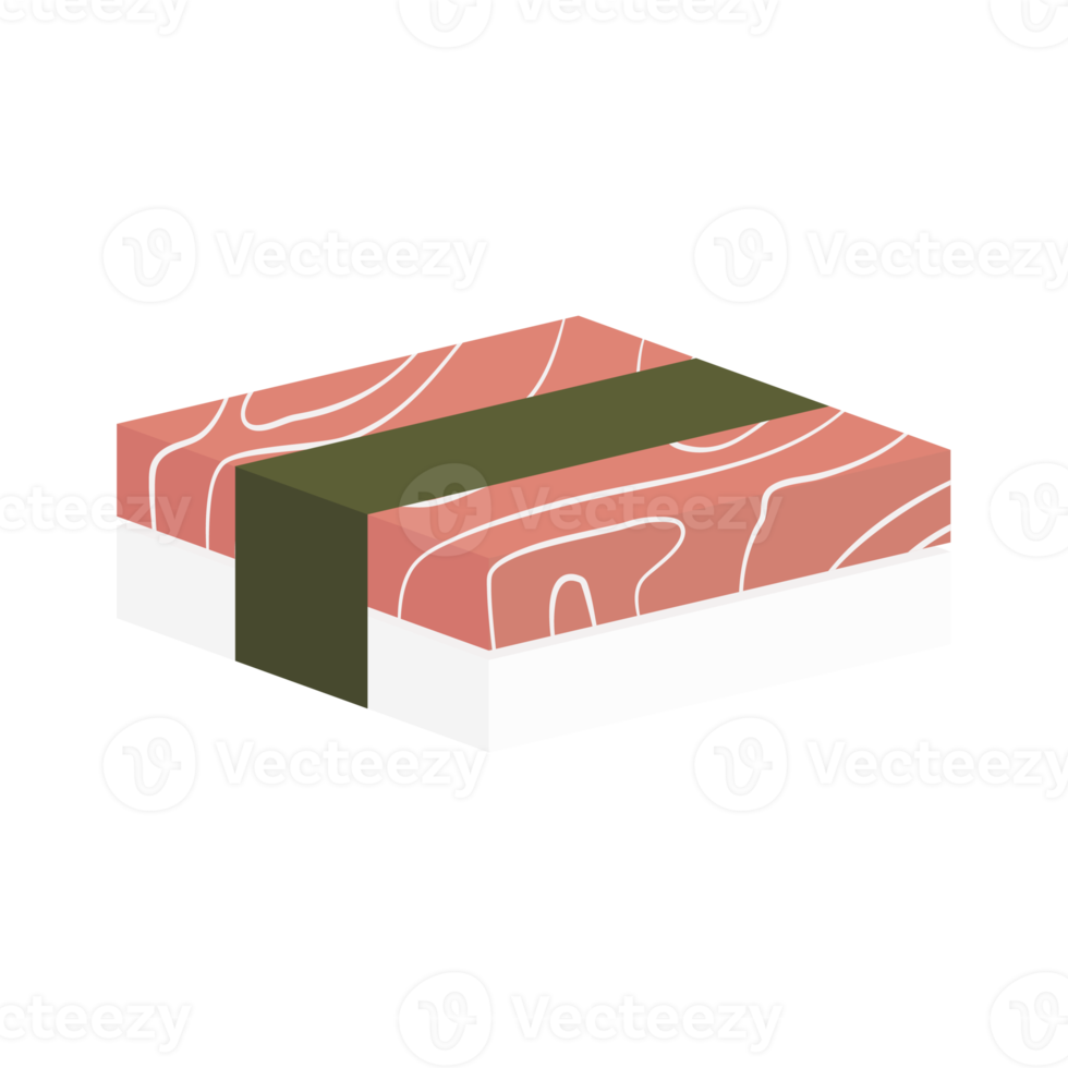 Tuna Meat Slice Sushi Rice Nori Seaweed Food png