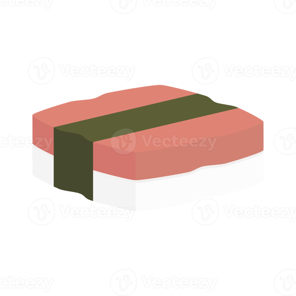 tonijn vlees plak sushi rijst- noch ik zeewier voedsel png