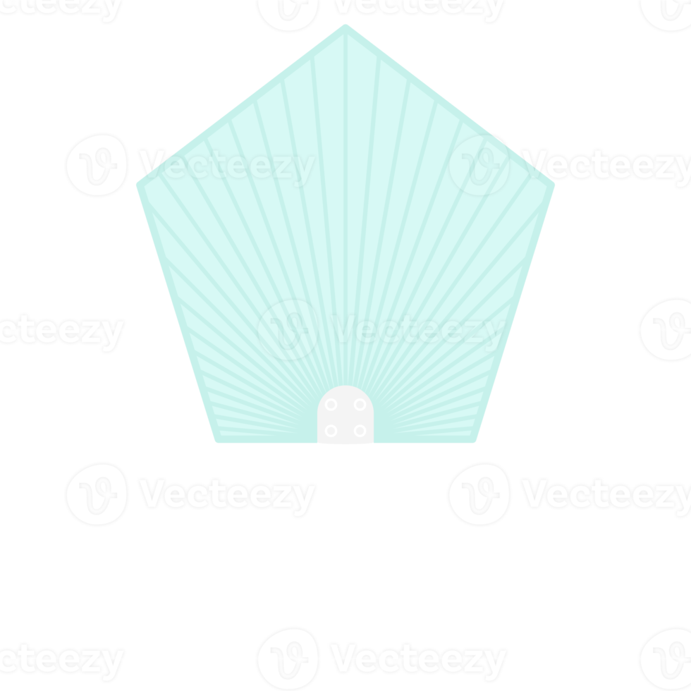 Striped Aesthetic Manual Handle Hand Fan png