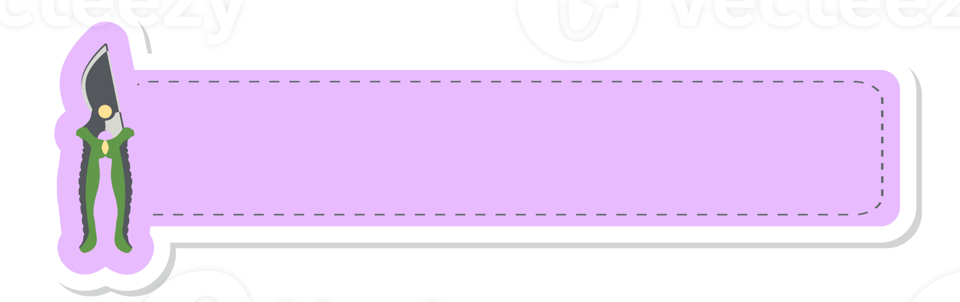 Sticker Label For Scissor Plant Gardening Tool Kit Garden Collection Set png