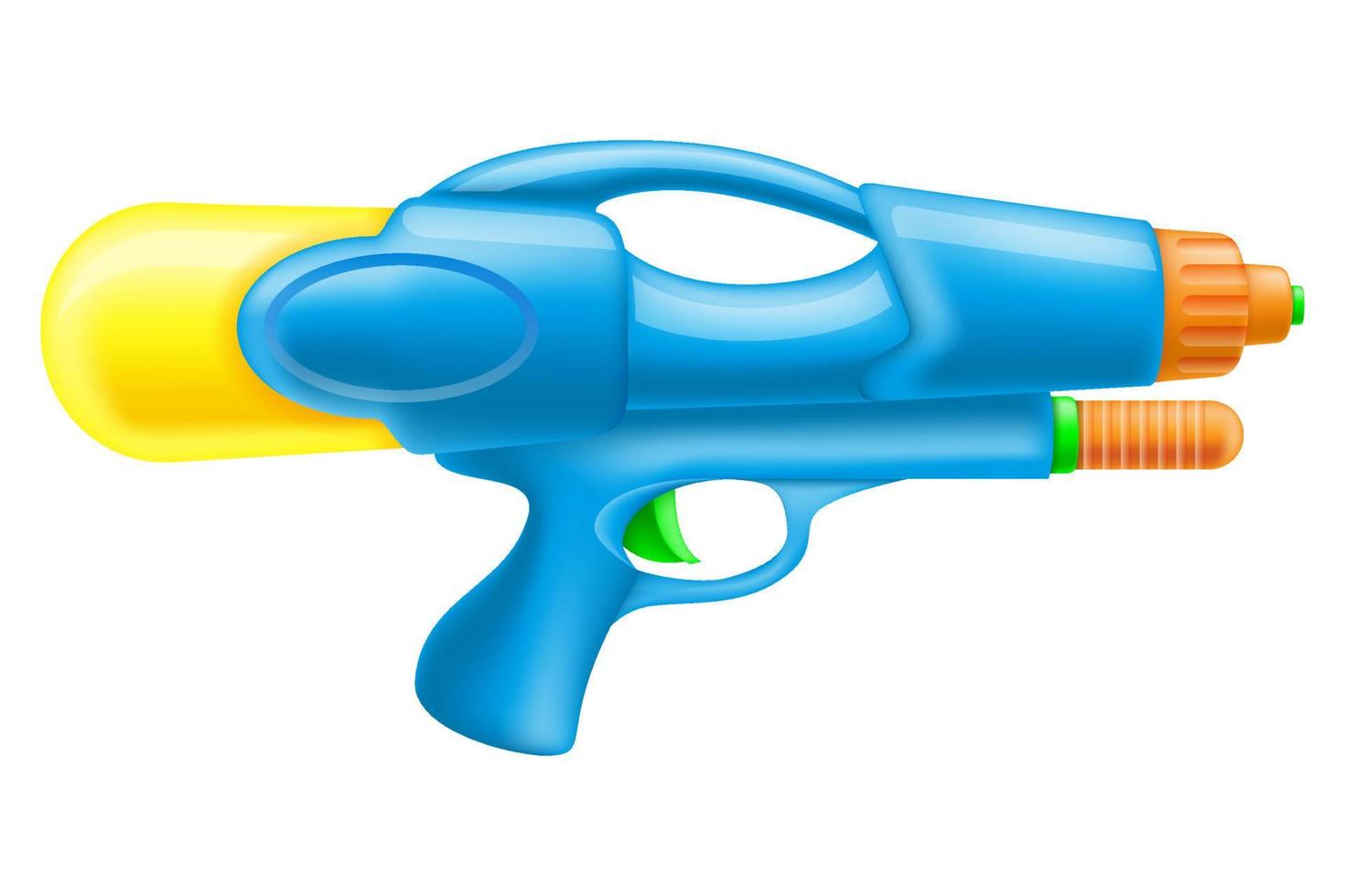 plastic water gun for kids games vector illustration isolated on white background