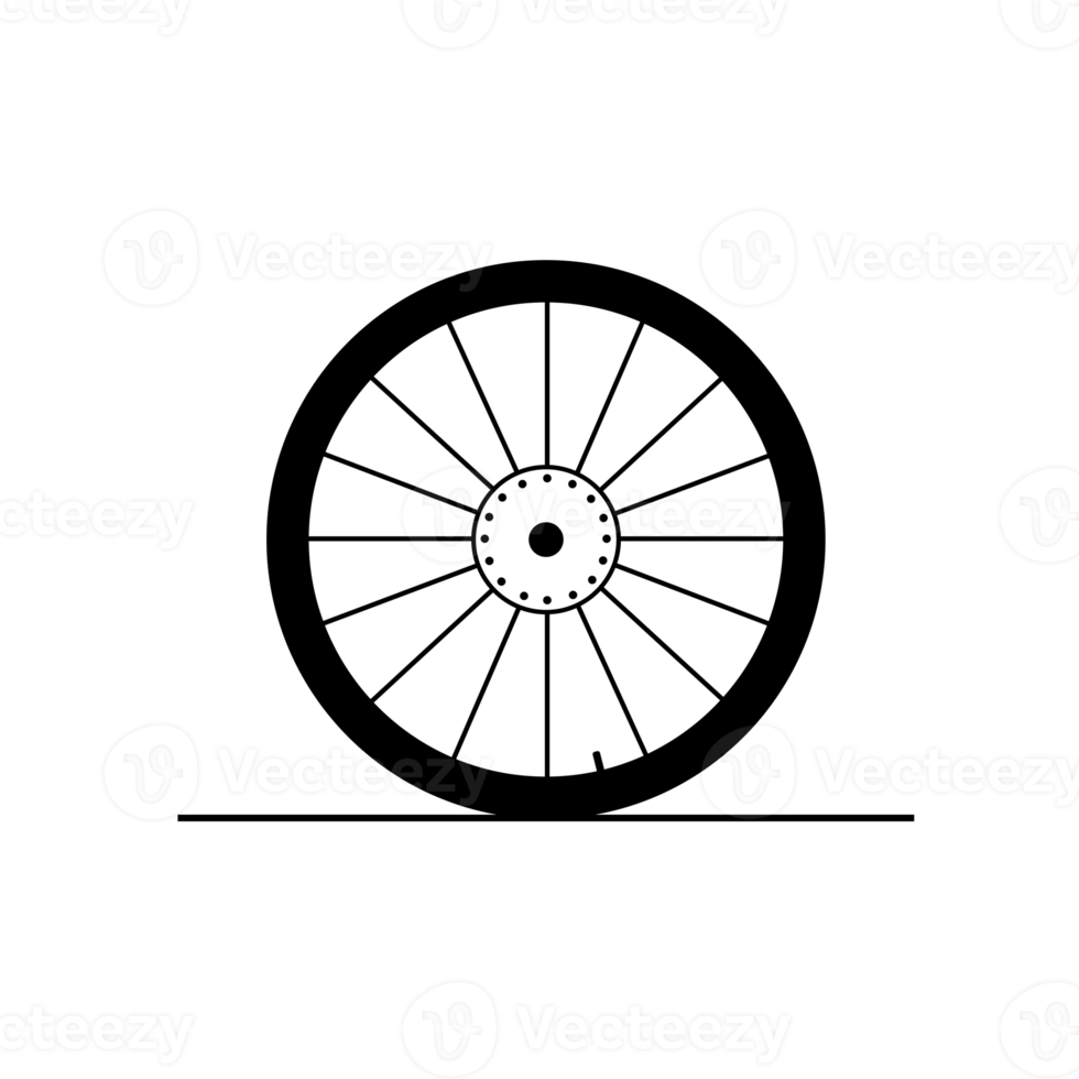 black motorcycle tire icon Place it on the floor vertically. png