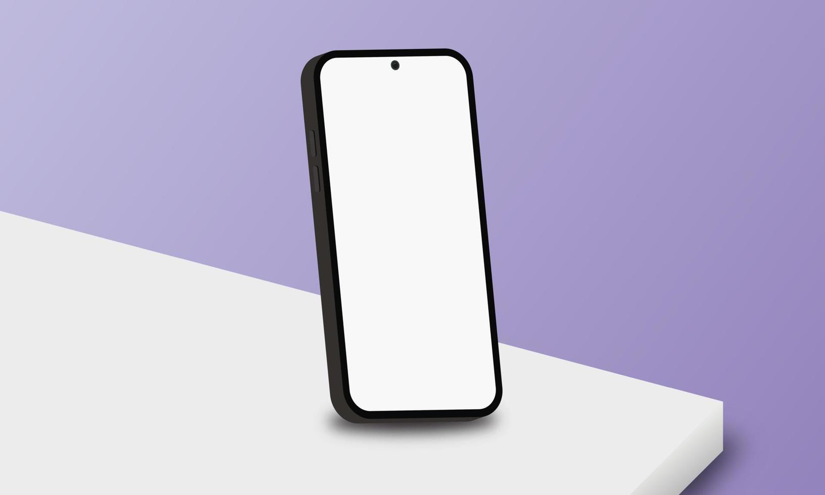 Smartphone mockup for applications ui presentation. Phone vector illustration.